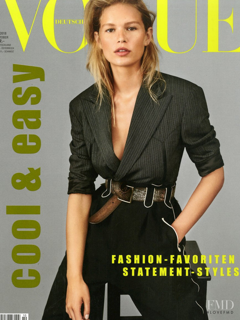 Anna Ewers featured on the Vogue Germany cover from October 2018