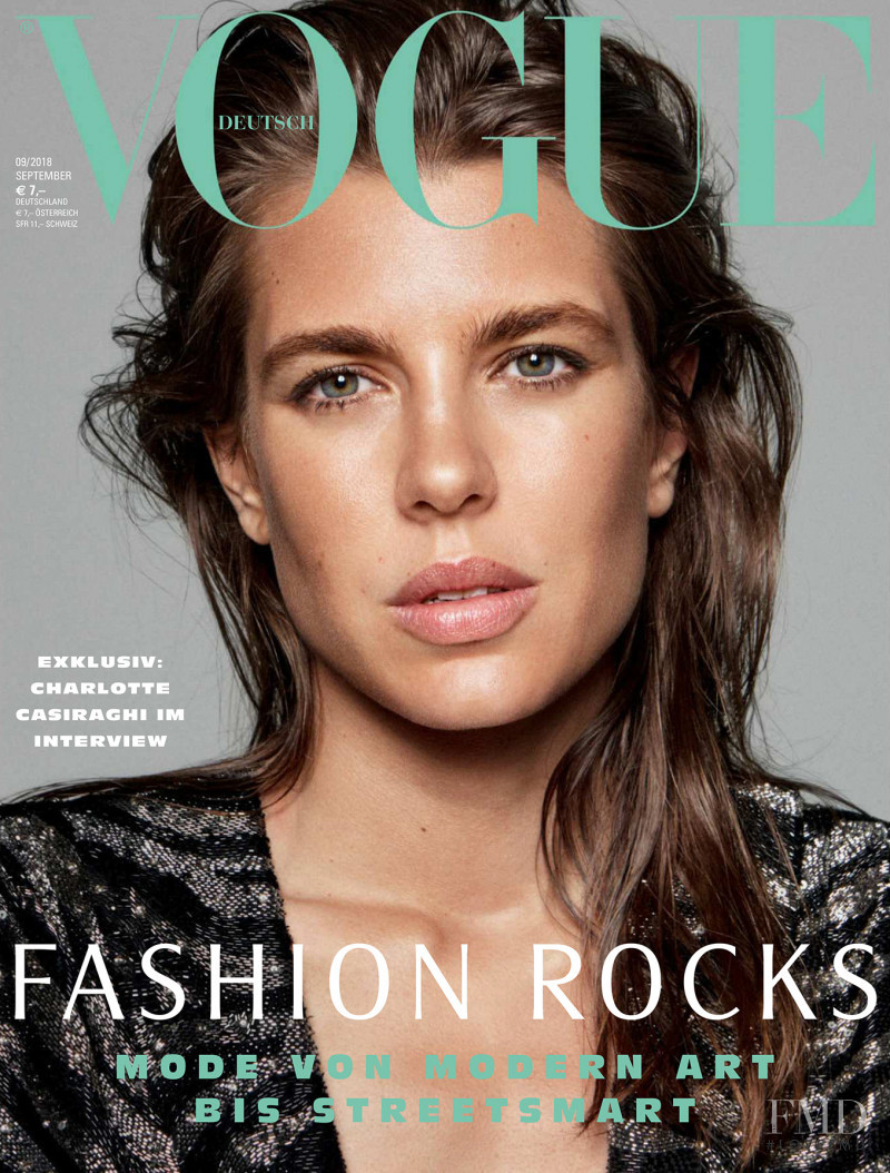 Charlotte Casiraghi featured on the Vogue Germany cover from September 2018