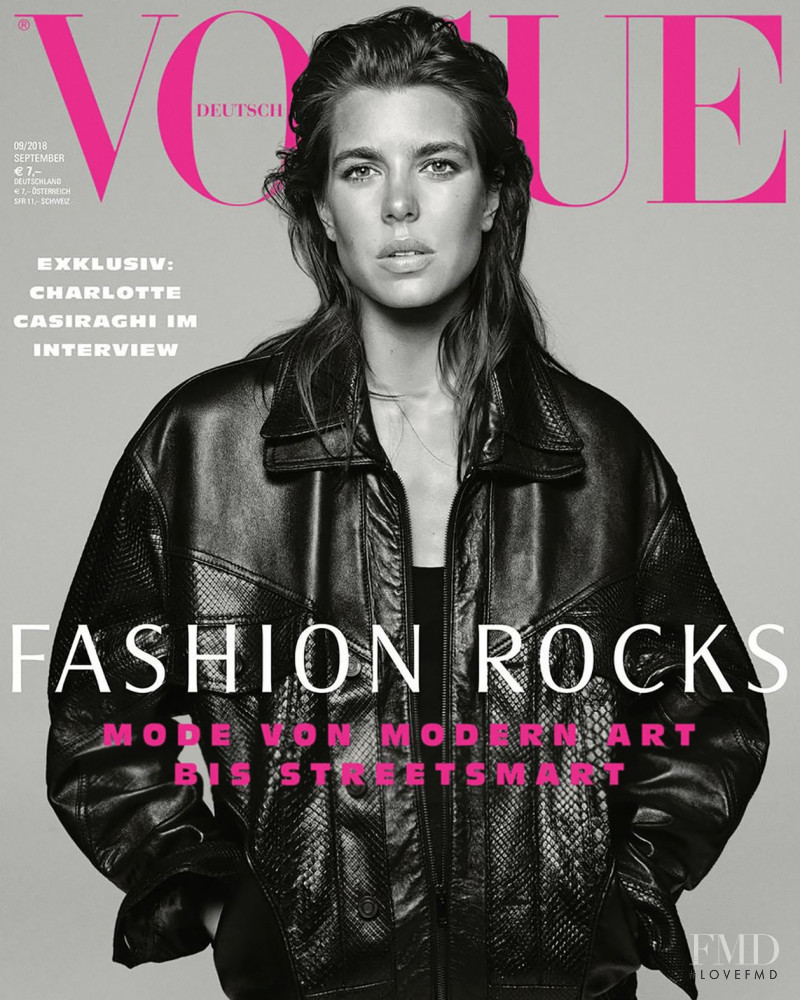 Charlotte Casiraghi featured on the Vogue Germany cover from September 2018