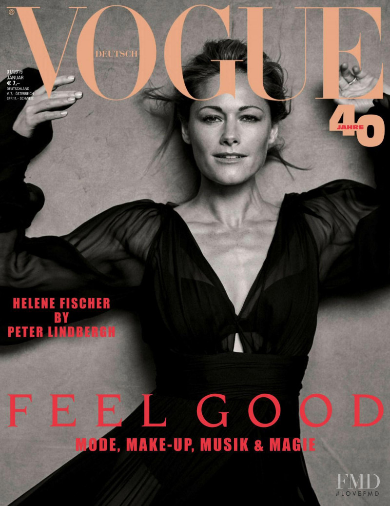 Helene Fischer featured on the Vogue Germany cover from January 2019