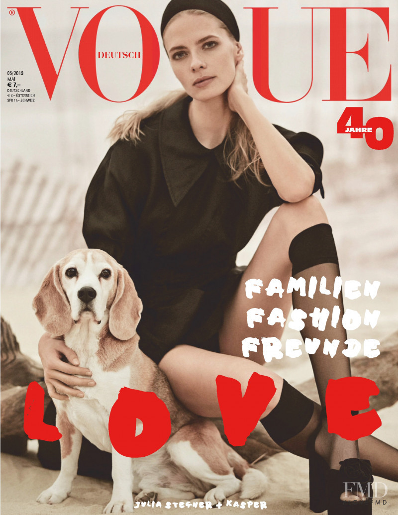 Julia Stegner featured on the Vogue Germany cover from May 2019