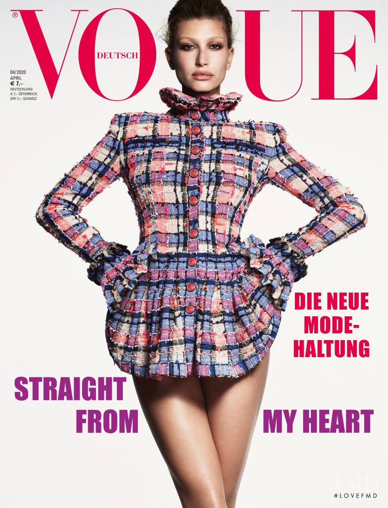 Hailey Baldwin Bieber featured on the Vogue Germany cover from April 2020