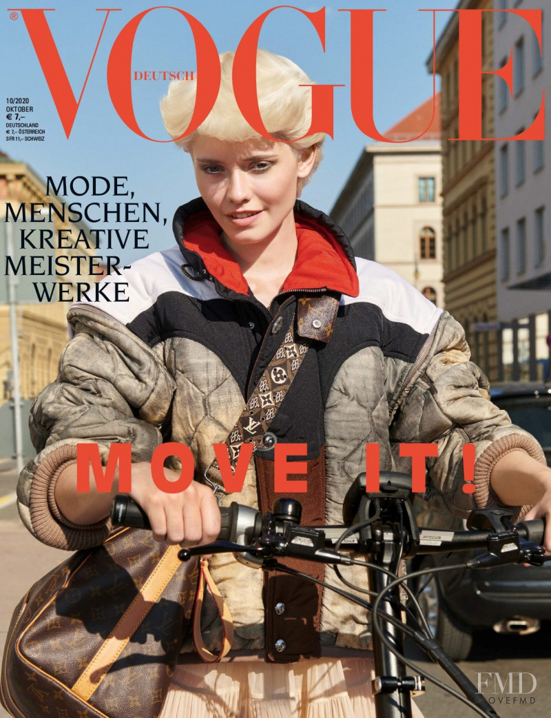 Maike Inga featured on the Vogue Germany cover from October 2020
