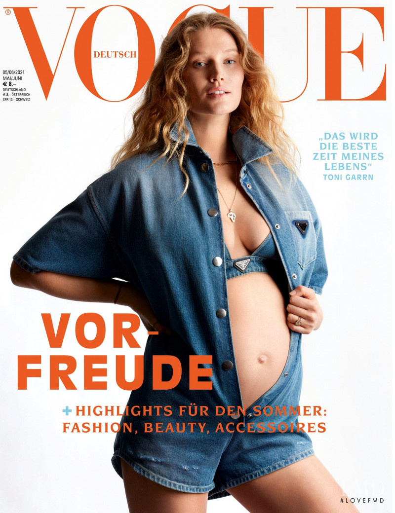 Toni Garrn featured on the Vogue Germany cover from May 2021