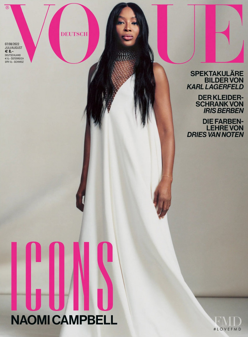 Naomi Campbell featured on the Vogue Germany cover from July 2022