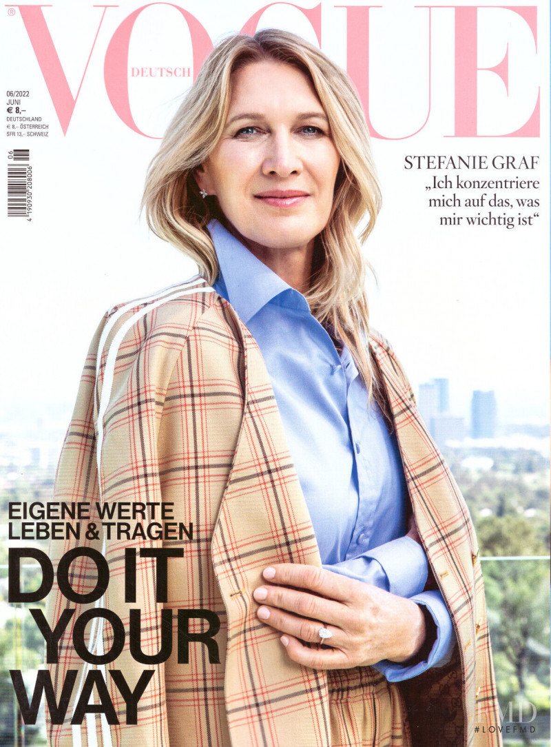 Stefanie Graf featured on the Vogue Germany cover from June 2022