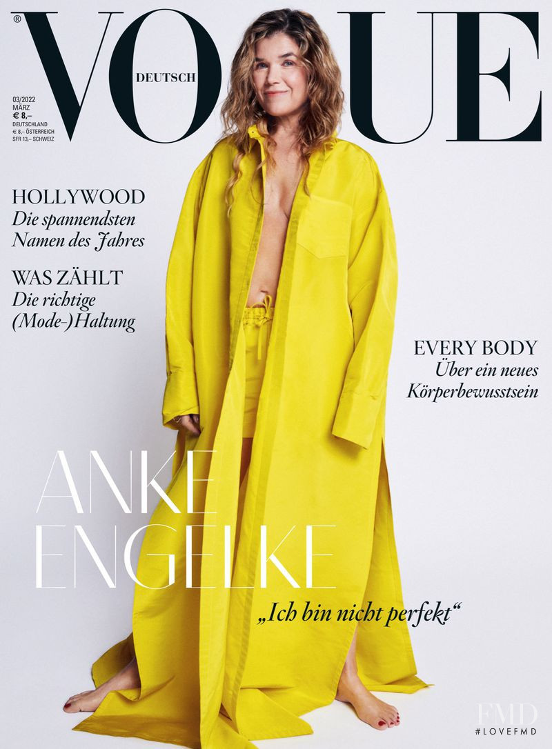 Anke Engelke featured on the Vogue Germany cover from March 2022