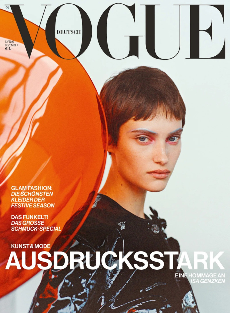 Greta Elisa Hofer featured on the Vogue Germany cover from December 2023