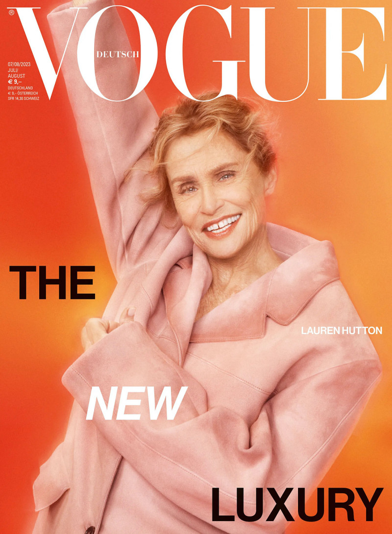 Lauren Hutton featured on the Vogue Germany cover from July 2023