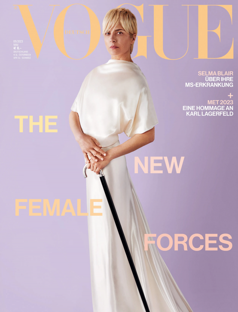 Selma Blair featured on the Vogue Germany cover from May 2023