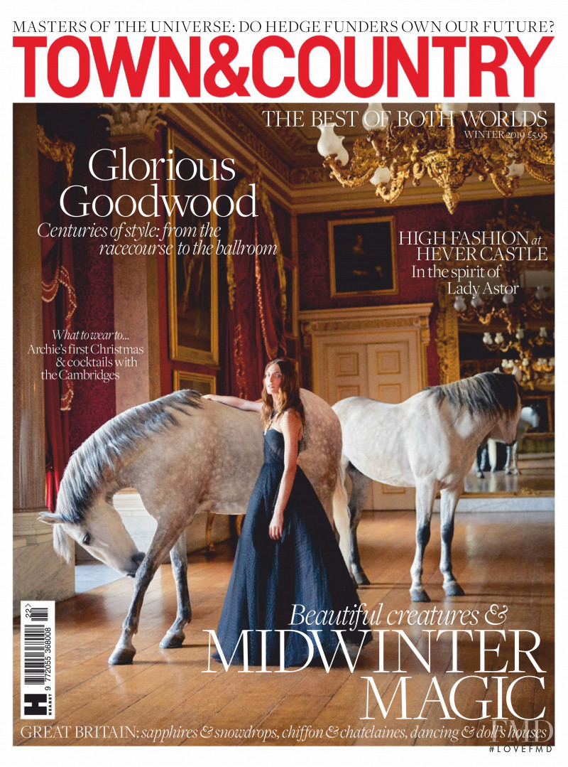 Annie Tice featured on the Town & Country UK cover from December 2019