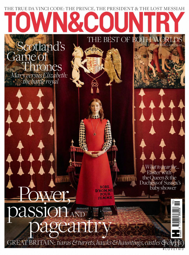 Hazel Townsend featured on the Town & Country UK cover from March 2019