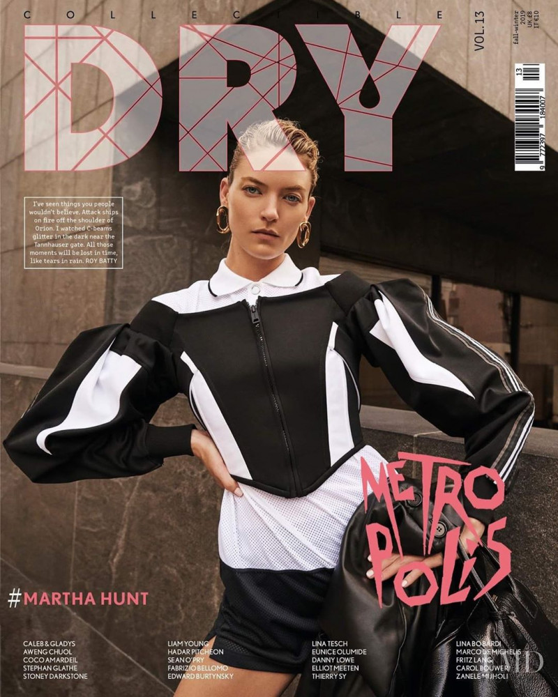 Martha Hunt featured on the Collectible Dry cover from October 2019