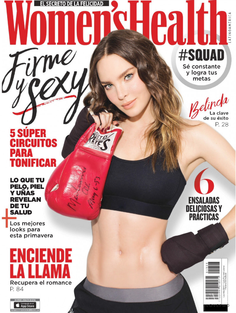 Belinda  featured on the Women\'s Health Latin America cover from March 2019