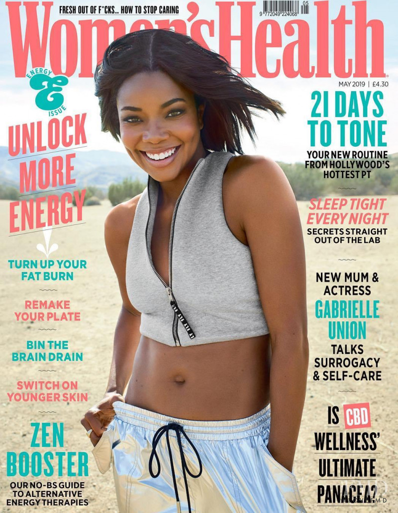 Gabrielle Union featured on the Women\'s Health UK cover from May 2019