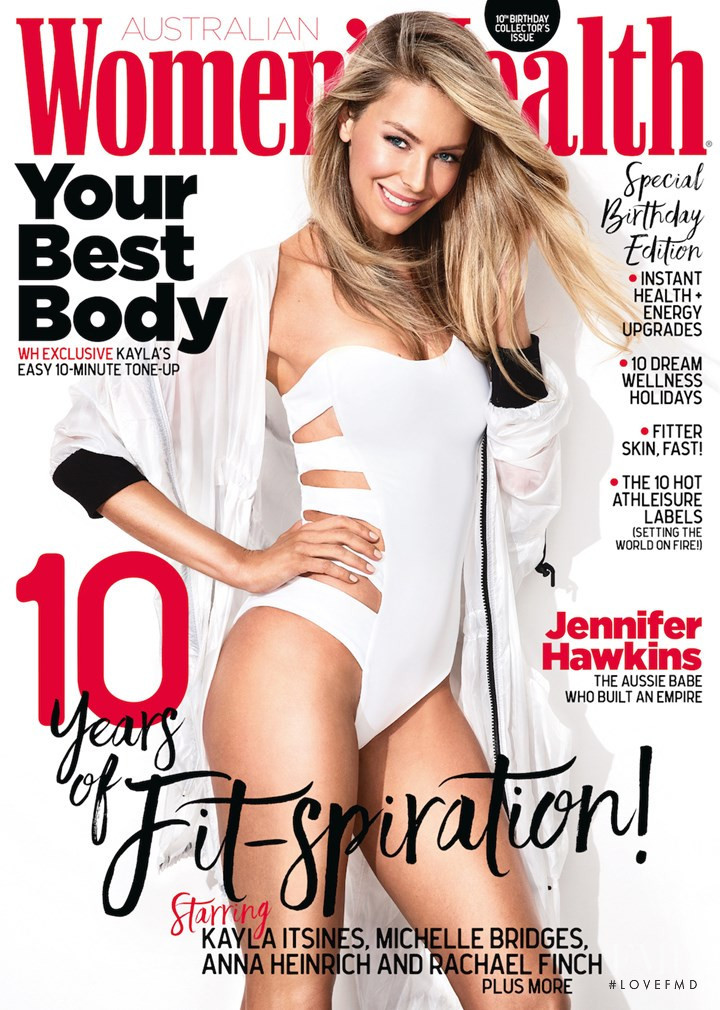 Jennifer Hawkins featured on the Women\'s Health Australia cover from September 2017