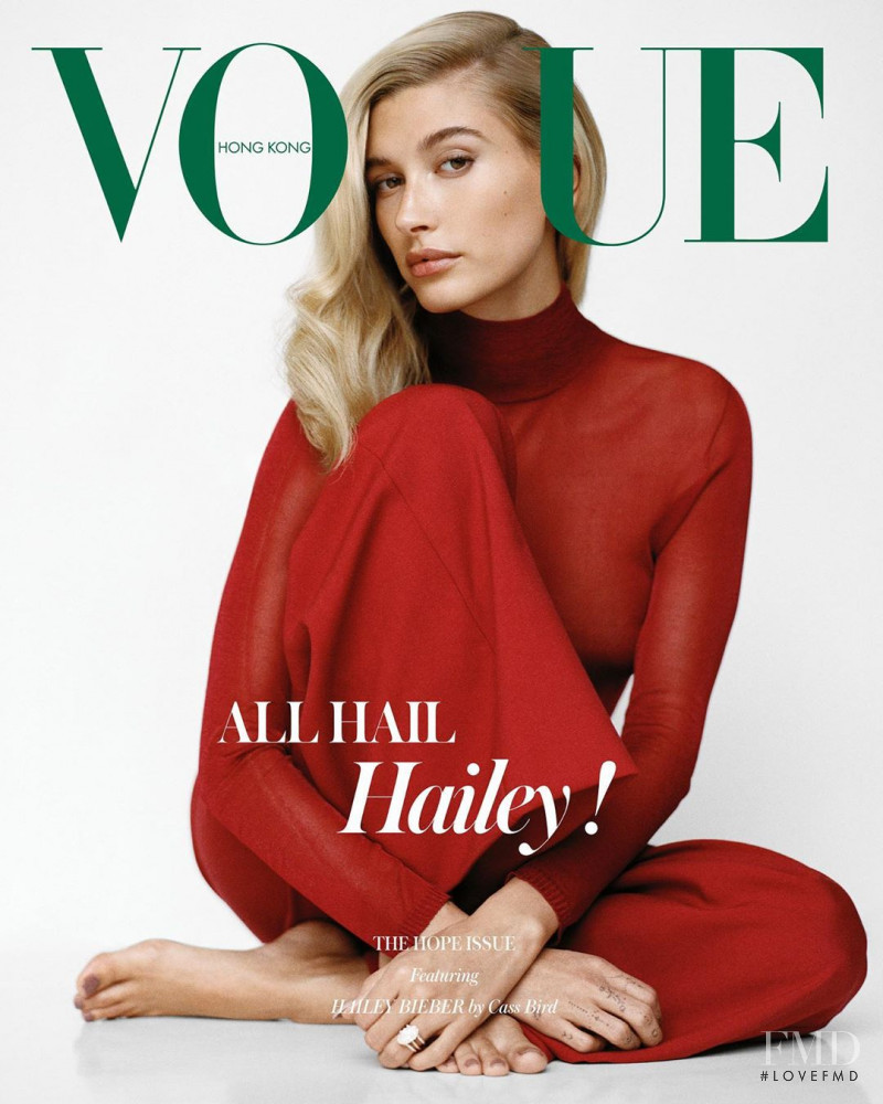 Hailey Baldwin Bieber featured on the Vogue Hong Kong cover from December 2019