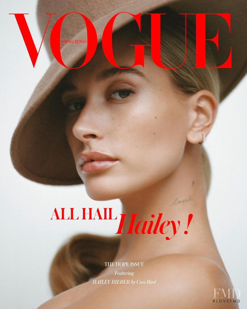 Hailey Baldwin Bieber featured on the Vogue Hong Kong cover from December 2019