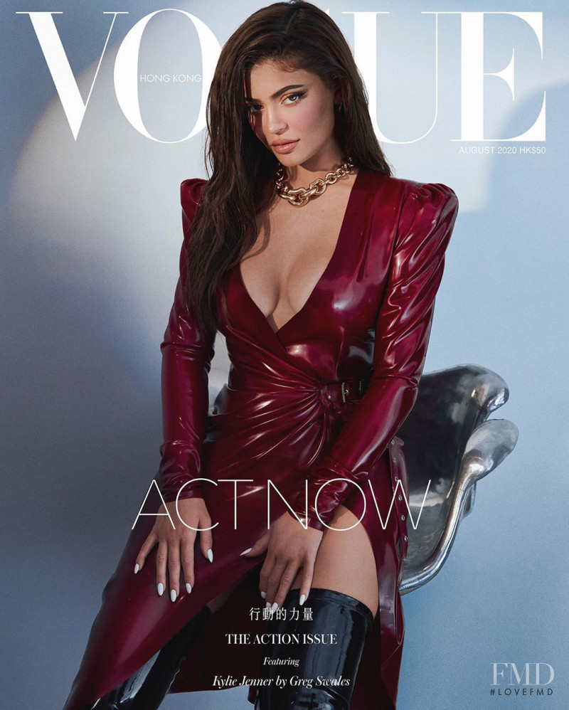 Kylie Jenner featured on the Vogue Hong Kong cover from August 2020
