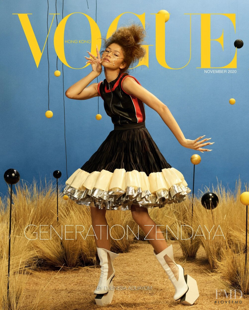Zendaya featured on the Vogue Hong Kong cover from November 2020