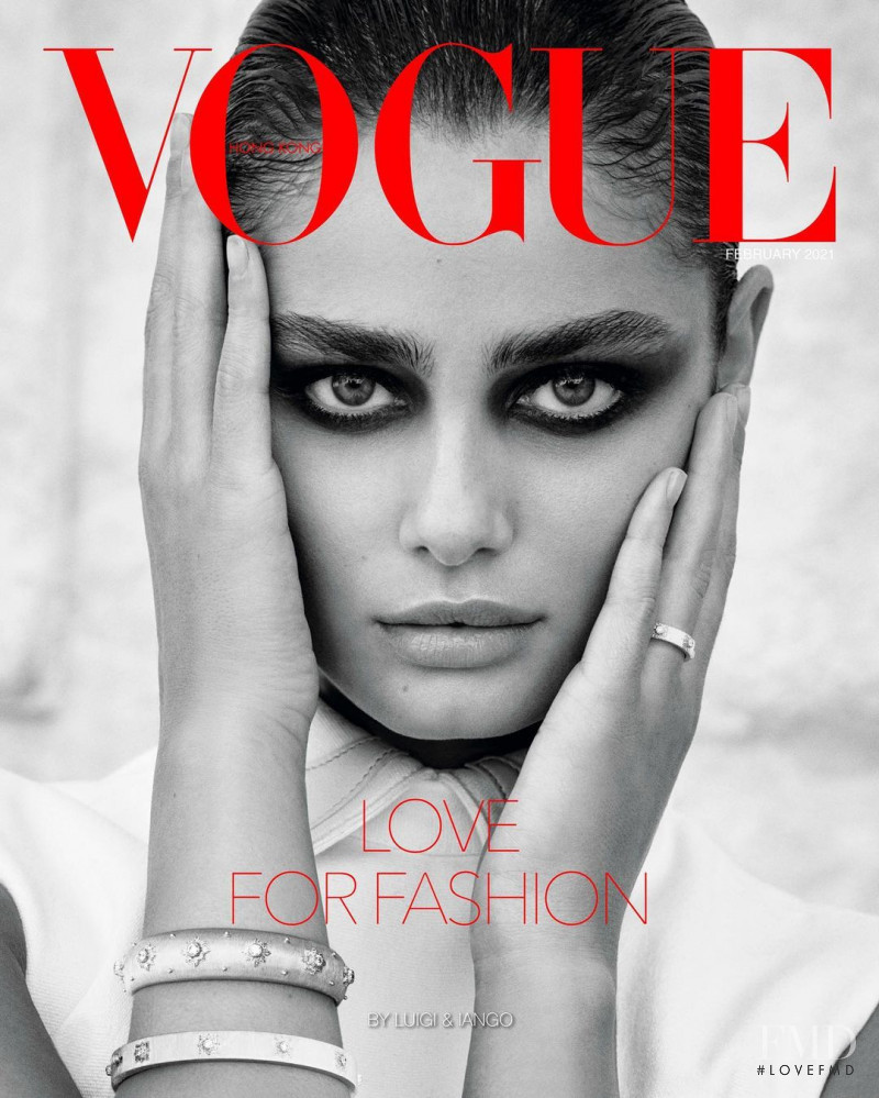 Taylor Hill featured on the Vogue Hong Kong cover from February 2021