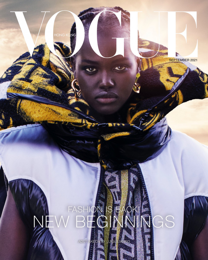 Adut Akech Bior featured on the Vogue Hong Kong cover from September 2021