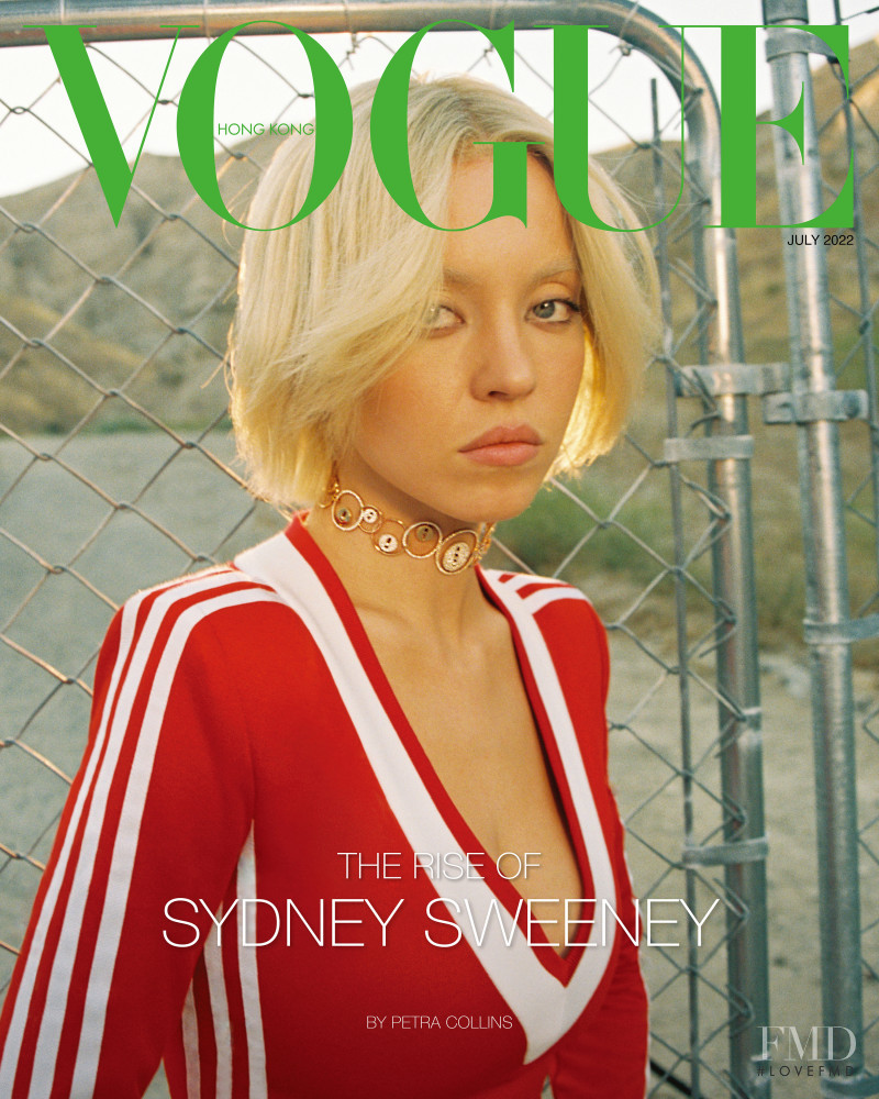 Sydney Sweeney featured on the Vogue Hong Kong cover from July 2022