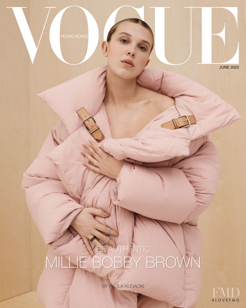 Millie Bobby Brown featured on the Vogue Hong Kong cover from June 2022