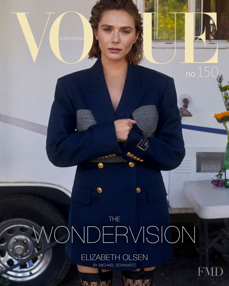 Elizabeth Olsen featured on the Vogue Hong Kong cover from May 2022