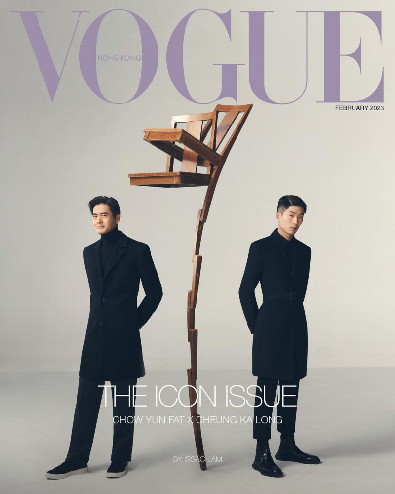 Chow Yun Fat, Cheung Ka Long featured on the Vogue Hong Kong cover from February 2023