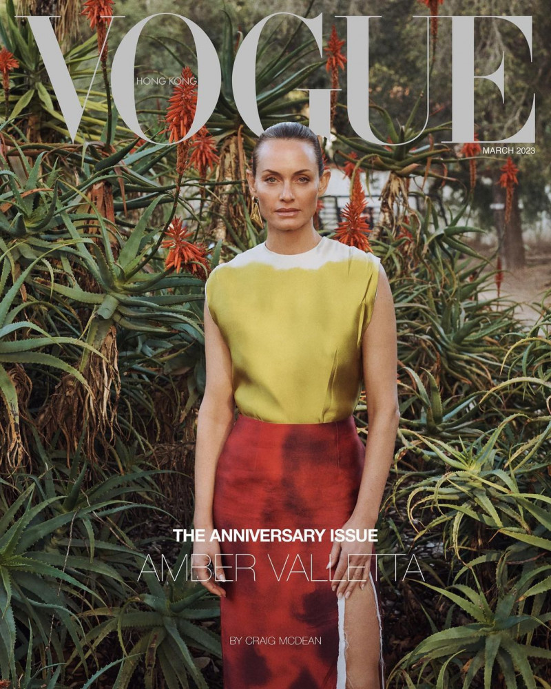 Amber Valletta featured on the Vogue Hong Kong cover from March 2023