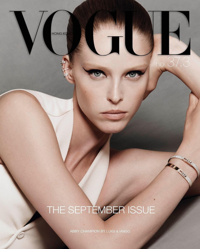 Abby Champion featured on the Vogue Hong Kong cover from September 2023