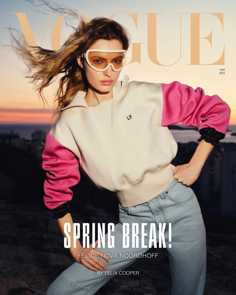 Felice Noordhoff featured on the Vogue Hong Kong cover from April 2024