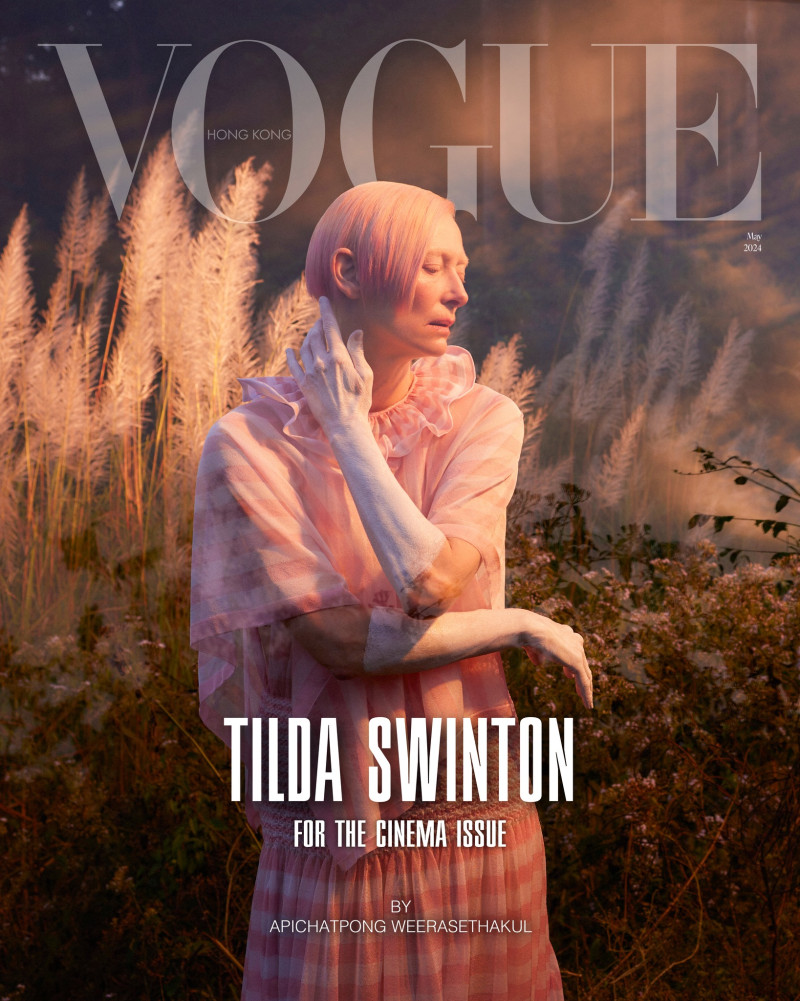 Tilda Swinton featured on the Vogue Hong Kong cover from May 2024