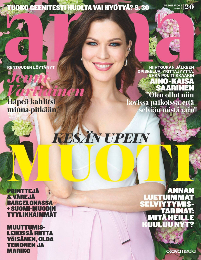 Jenni Vartiainen featured on the Anna Finland cover from May 2018