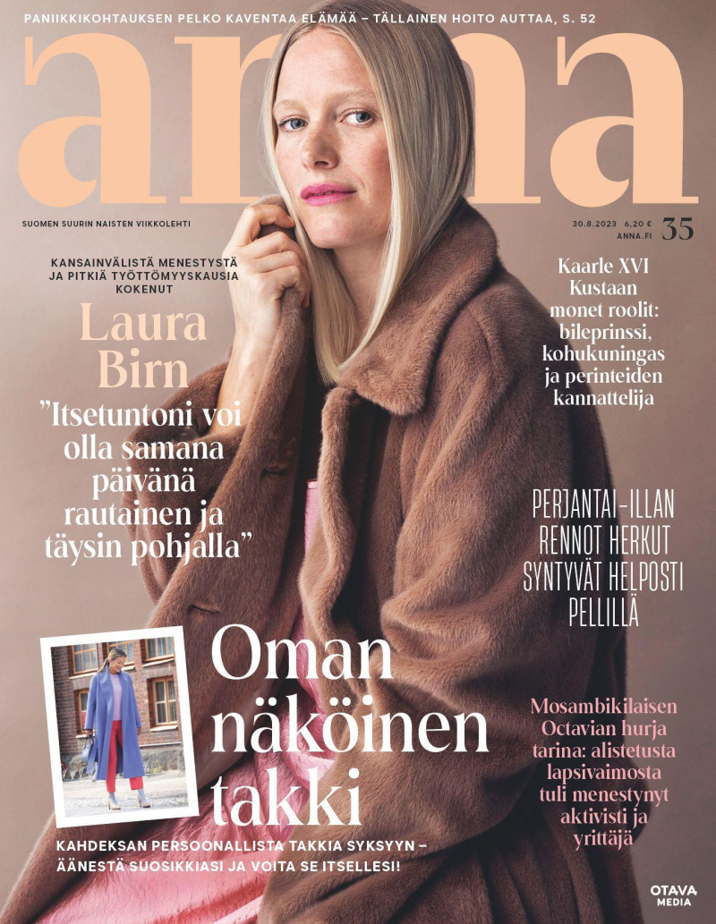 Laura Birn featured on the Anna Finland cover from August 2023