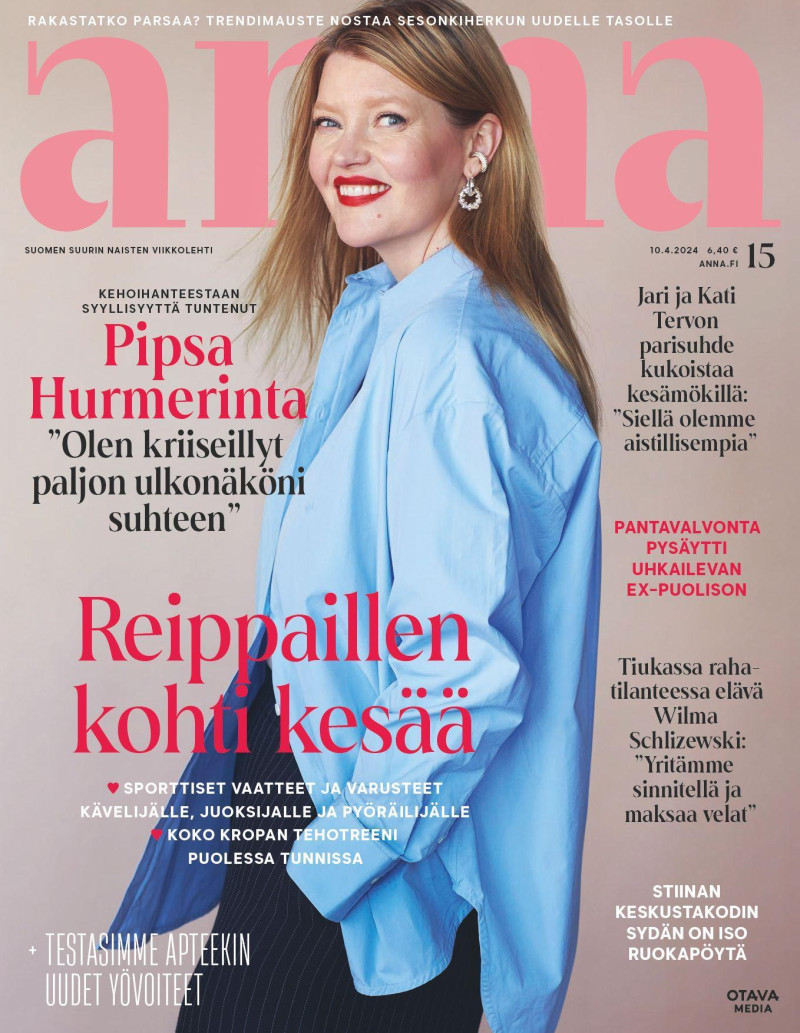 Pipsa Hurmerinta featured on the Anna Finland cover from April 2024