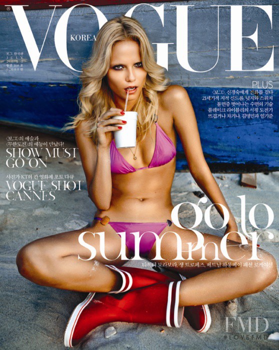Natasha Poly featured on the Vogue Korea cover from July 2010