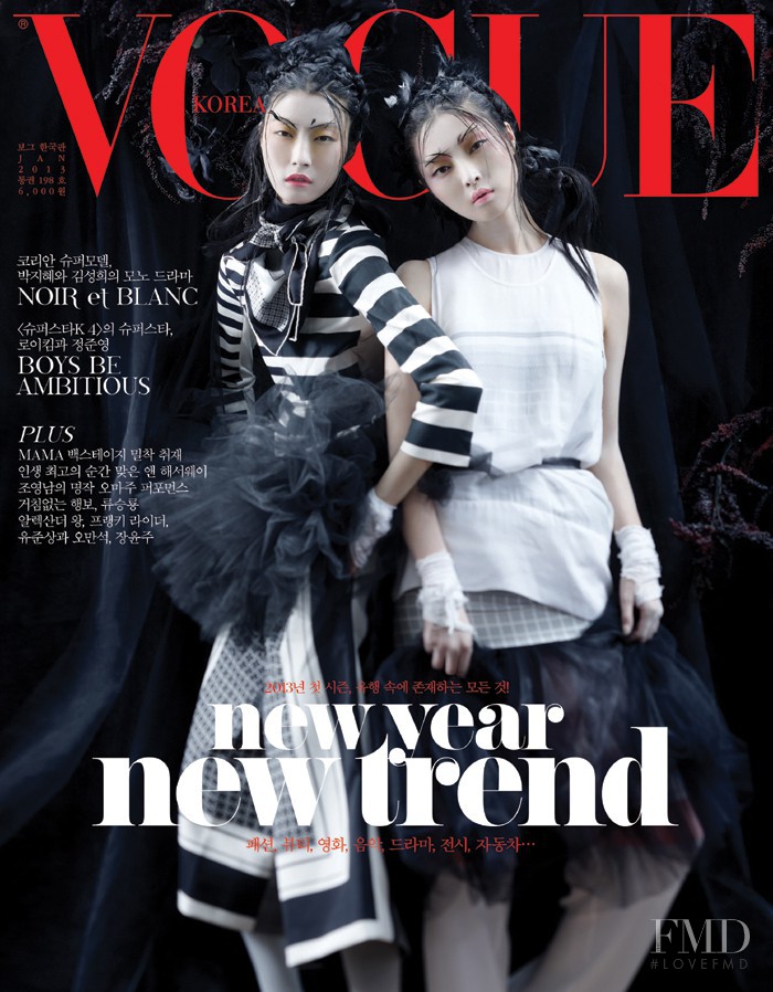 Ji Hye Park, Sung Hee Kim featured on the Vogue Korea cover from January 2013
