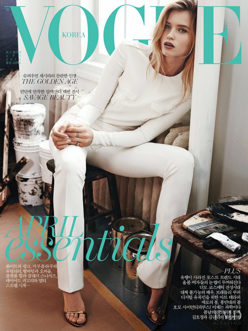 Abbey Lee Kershaw featured on the Vogue Korea cover from April 2015
