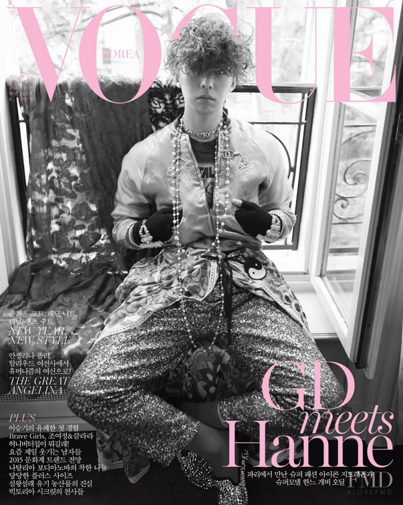 GD featured on the Vogue Korea cover from January 2015