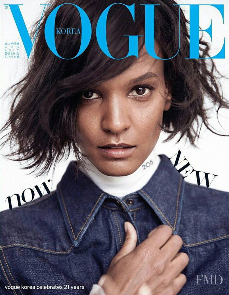 Liya Kebede featured on the Vogue Korea cover from August 2017