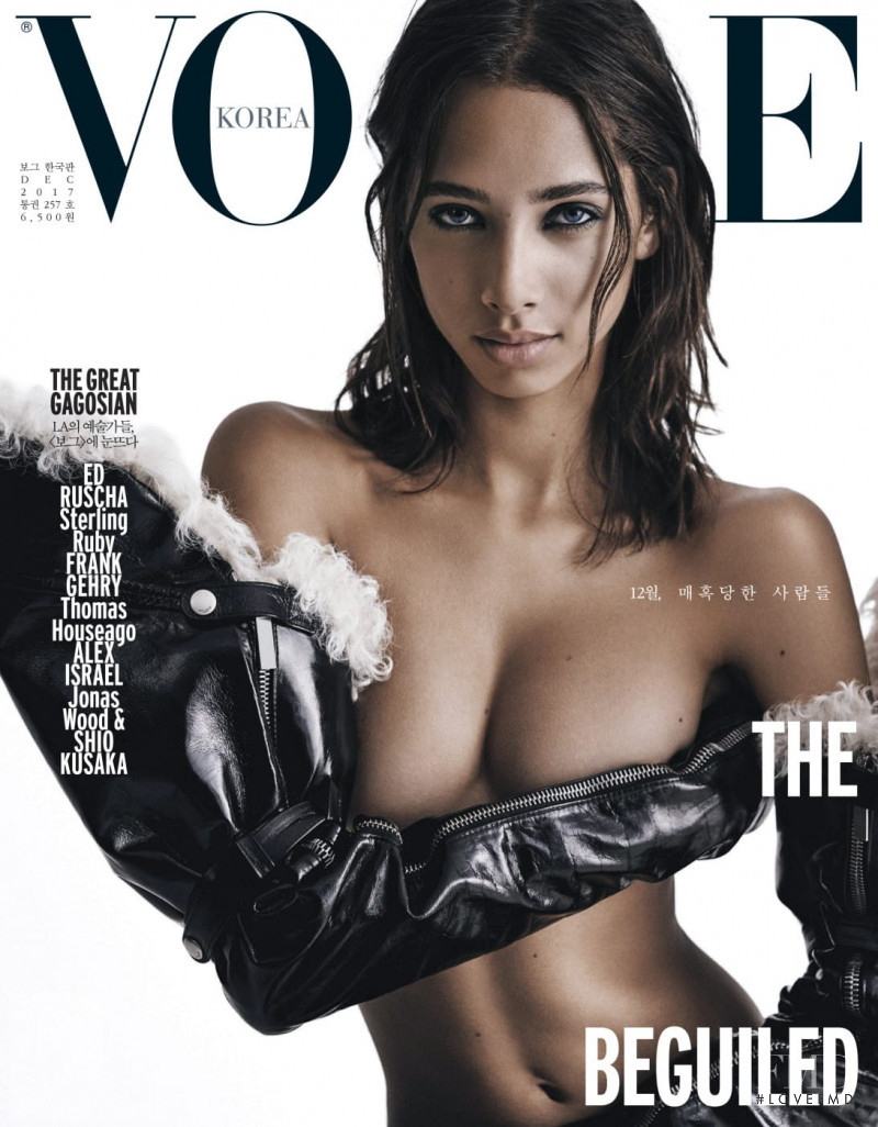 Yasmin Wijnaldum featured on the Vogue Korea cover from December 2017