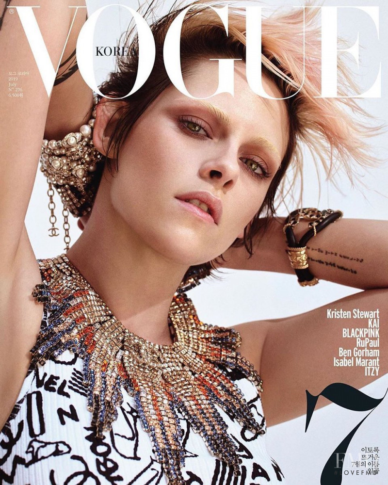Kristen Stewart featured on the Vogue Korea cover from July 2019