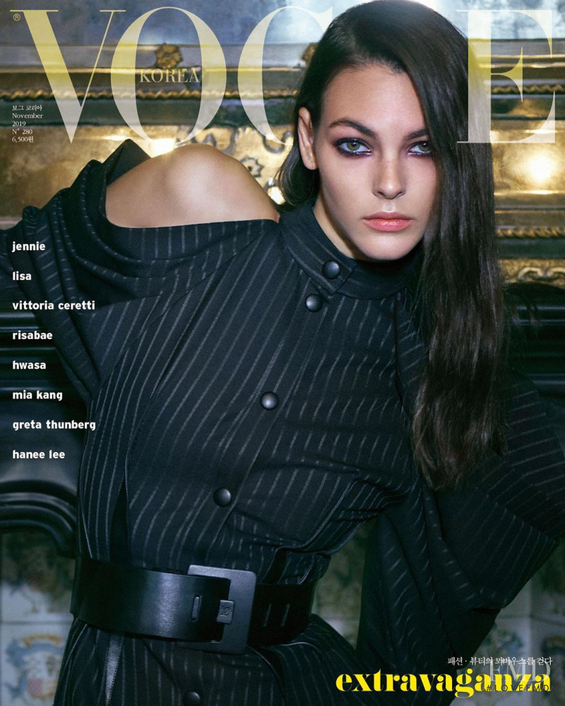 Vittoria Ceretti featured on the Vogue Korea cover from November 2019