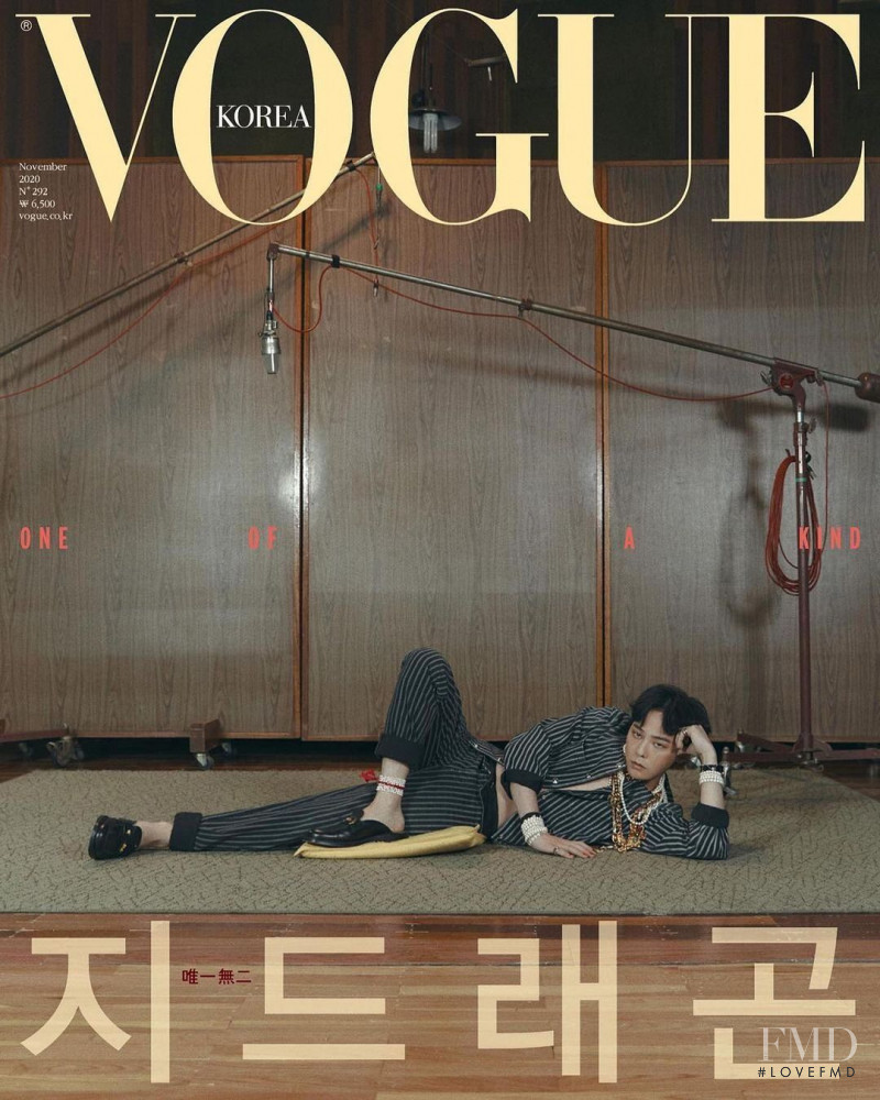 G Dragon  featured on the Vogue Korea cover from November 2020