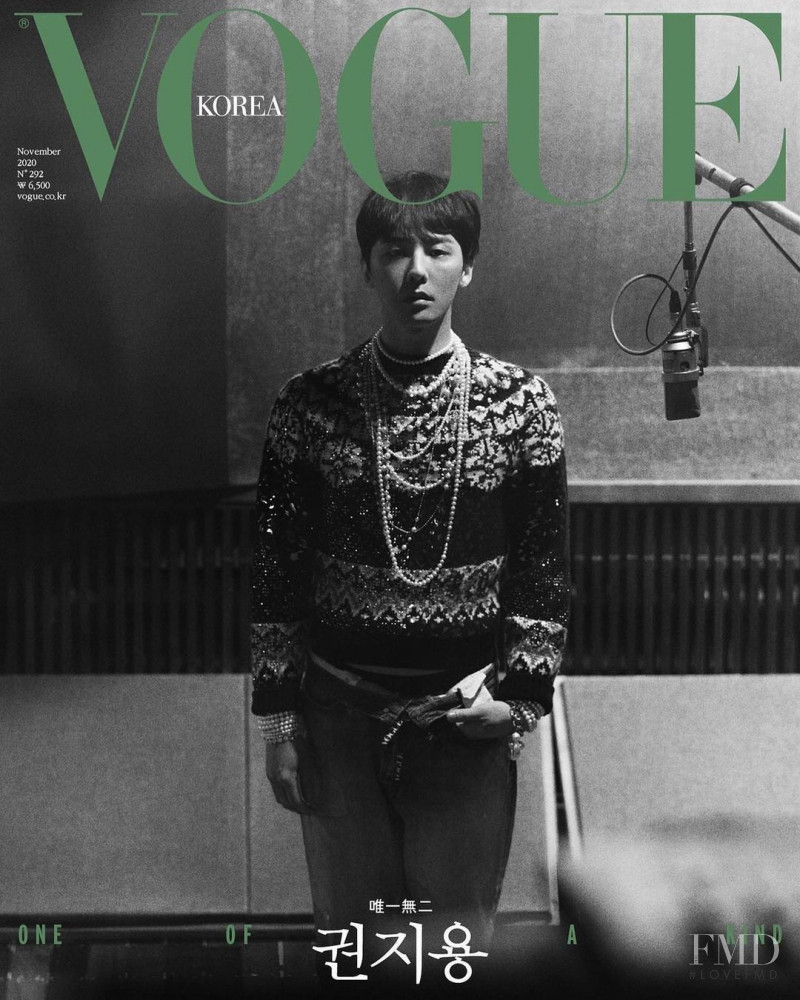 G Dragon  featured on the Vogue Korea cover from November 2020