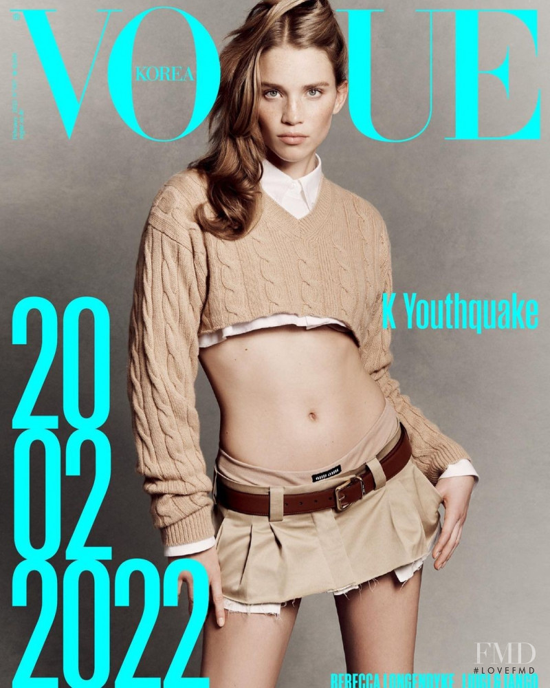 Rebecca Leigh Longendyke featured on the Vogue Korea cover from February 2022