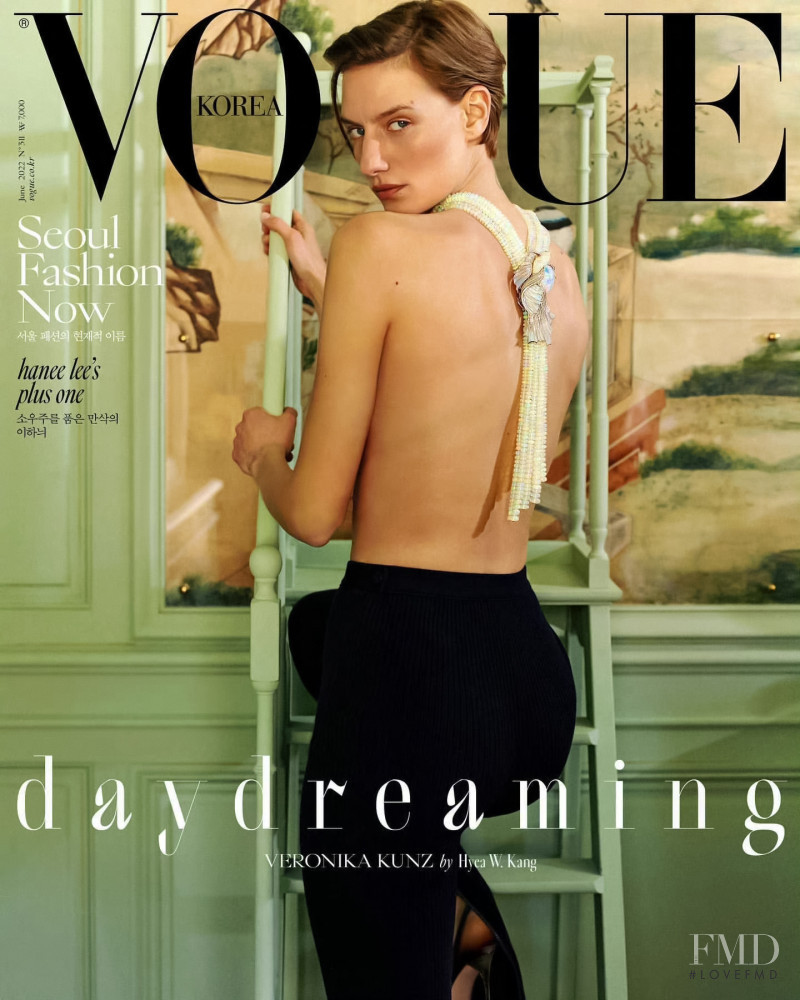 Veronika Kunz featured on the Vogue Korea cover from June 2022