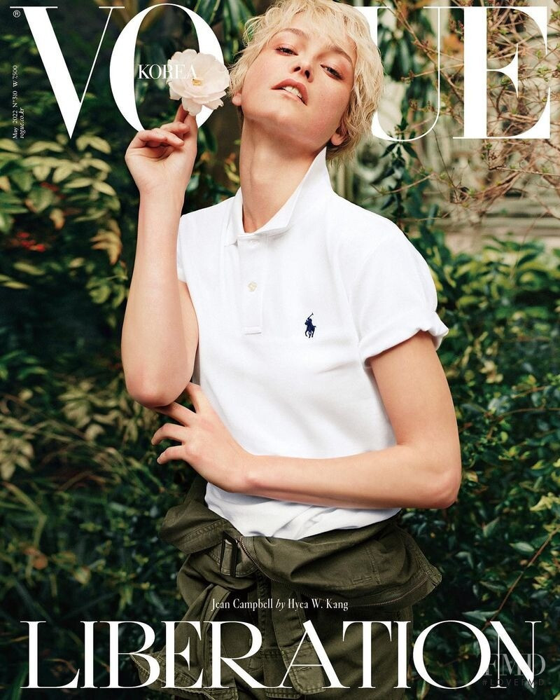 Jean Campbell featured on the Vogue Korea cover from May 2022